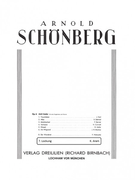 Acht Lieder op. 6 - Lockung